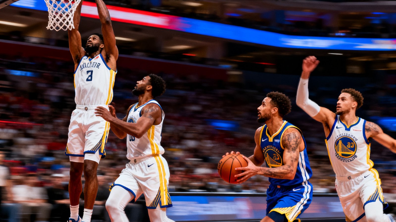 NBA今日十佳球集锦封面，球员隔扣与快攻配合