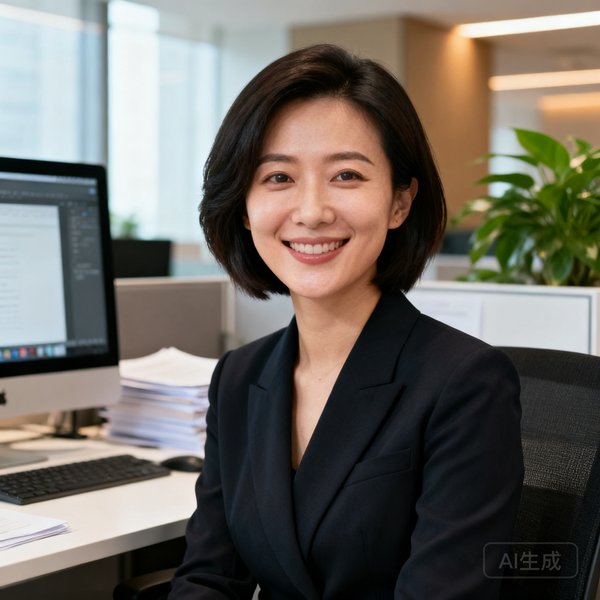 李婉，女性产品总监，干练短发，自信微笑